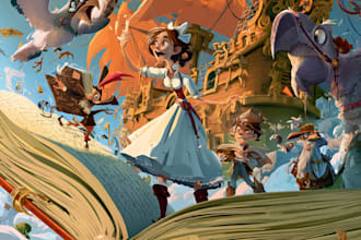 design custom kids book cover art epic fantasy romance book