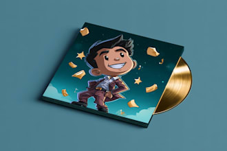 design cartoon music cover art single cover and ep album art