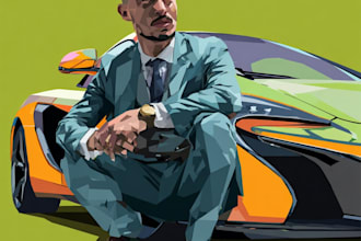 create a stunning custom car illustration