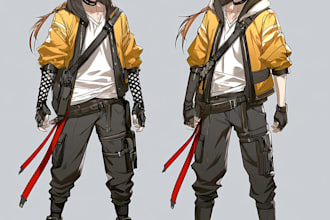 draw character sheet or character design