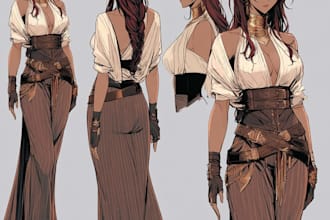 draw character sheet, oc design, or reference sheet