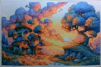 create environment fantasy landscape illustration
