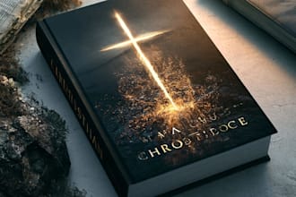 design christian book cover, createspace book cover design