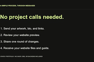 build a mobile friendly artist portfolio website