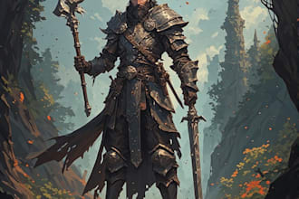 draw dnd character portraits and full body art