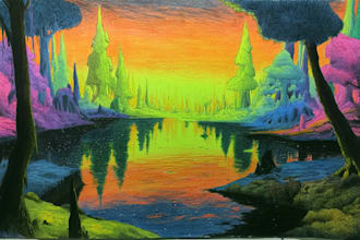 draw fantasy landscape or enviroment art