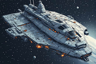 design futuristic spaceships for games and movies