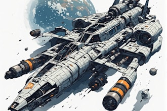 draw epic sci fi spaceships with unique futuristic designs
