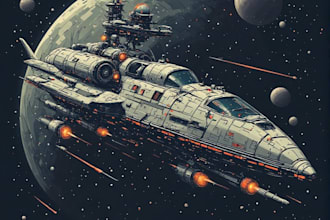 design realistic and imaginative intergalactic spaceships