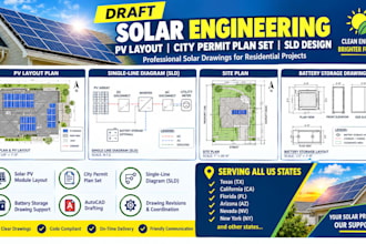 draft solar engineering pv layout city permit plan set sld design fl az nv