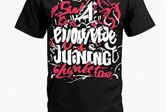 custom typography t shirt design
