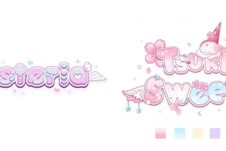 design custom kawaii logo for vtuber and twitch