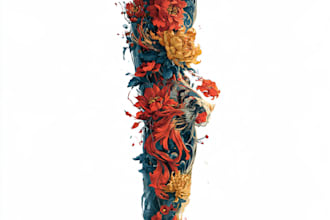 create a tattoo design of tattoo sleeve