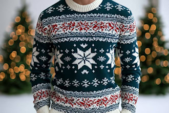 create ugly christmas sweater and sweatshirt design