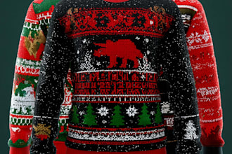 make ugly christmas sweater pattern for any design
