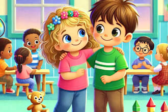 children story book illustration children story book