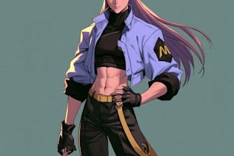 draw anime character art illustration for you