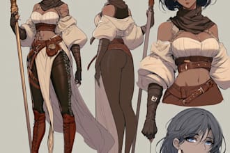 create an anime character sheet