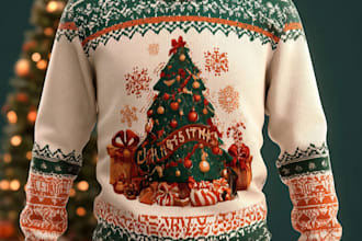 do ugly christmas sweater and tshirt design