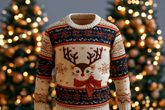 create a fully printed ugly christmas sweater
