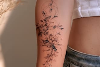 create custom fine line tattoo designs