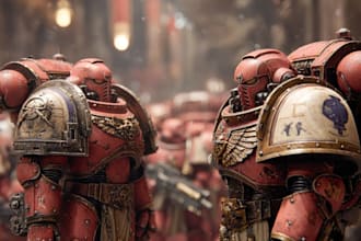 illustrate your grimdark scifi warrior or tabletop rpg character
