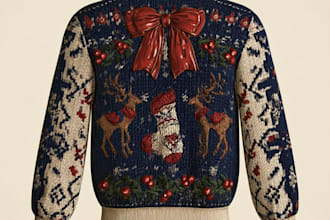 do ugly christmas sweater and tshirt design