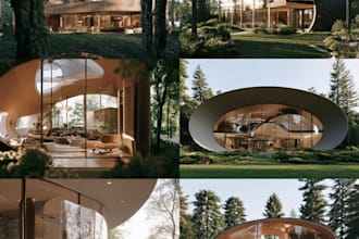 interior design of commercial office, restaurant