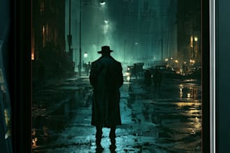 dark noir, comic graphic novel illustration and book design