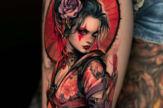 tattoo in black and white or in color
