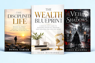 do illustration book cover design, kindle ebook cover, paperback for amazon KDP