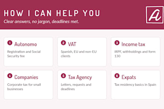 be your spanish tax advisor for freelancers
