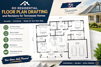do residential floor plan drafting and revisions for tennessee homes
