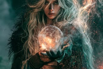 create artistic fantasy book cover design