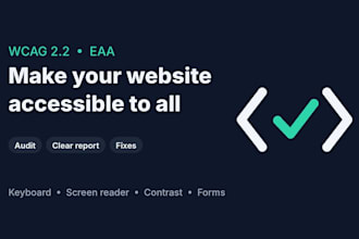 audit and fix your website accessibility for wcag and eaa compliance