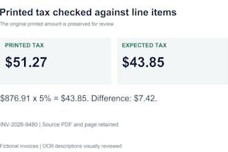 convert PDF to excel for invoices and forms with checked data