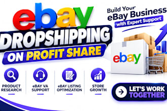 do ebay drop shipping on profit share product research ebay VA and ebay listing