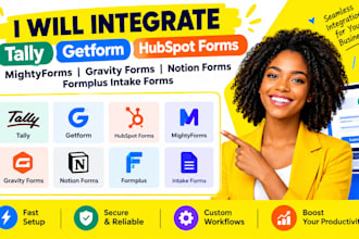 integrate tally getform hubspot mightyforms, gravity forms notion and formplus