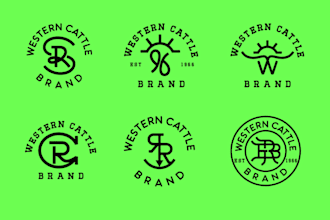 create a custom western cattle brand ranch brand