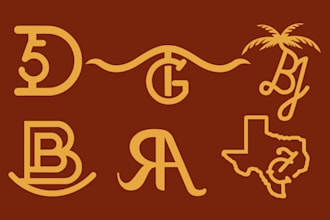 create western cattle brand logo design