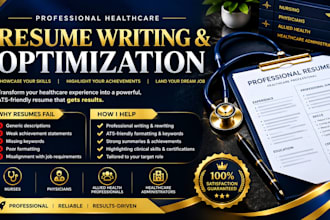 write healthcare resume and CV for medical, nursing, pharma, biotech, surgeon