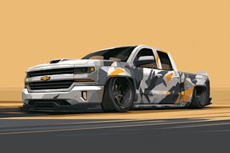 create custom vector illustrations of cars and vehicles