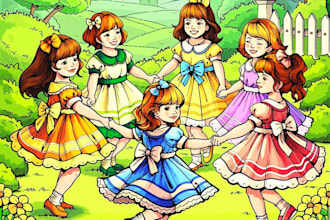 children story book illustration children story book