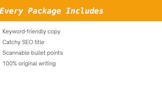 write SEO product descriptions that sell