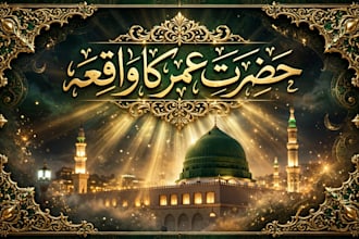 design viral islamic thumbnail for youtube
