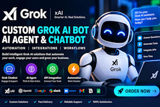grok ai bot developmament custom ai agent automation chatbot integration