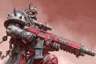 draw your original warhammer 40k character in grimdark style
