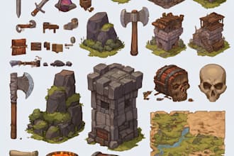 design game UI, game art, game icon game assets