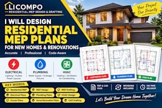 design residential mep plans for new homes and renovations