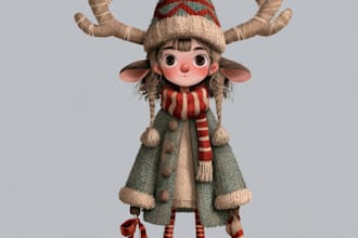 create custom christmas character designs and illustrations